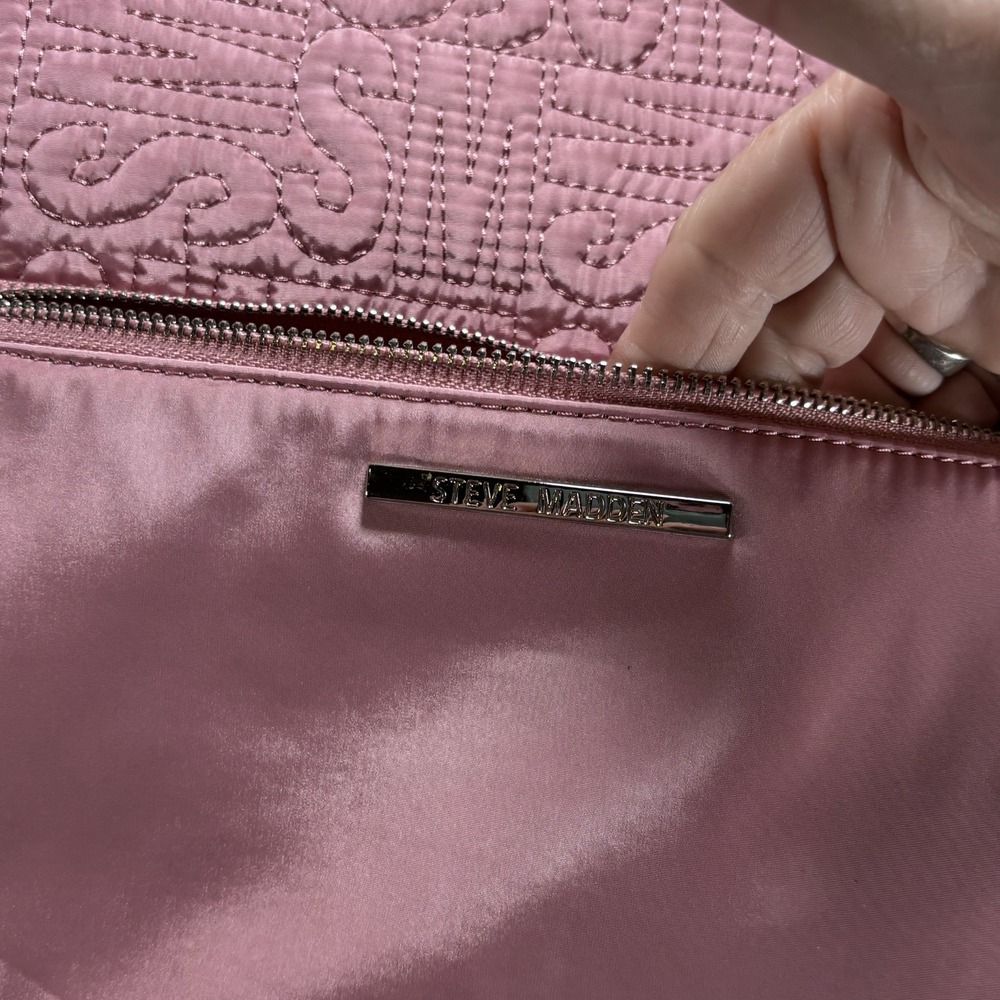 Steve Madden Pink Soft Quilted Convertible Backpack - Picture 4 of 16